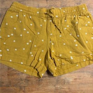 Old Navy Mustard Yellow Floral Women Shorts